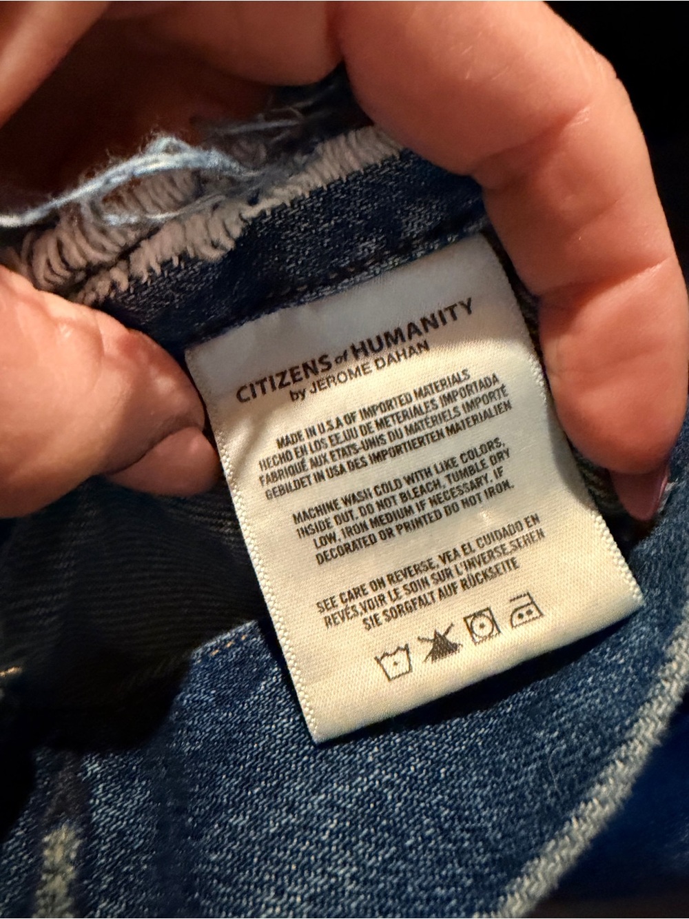 Citizens of Humanity distressed crop jean jacket - Picture 5 of 6